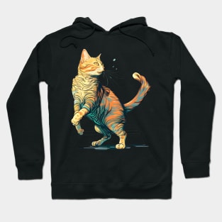 Colorful cute cat in pop art style - Funny Cats Hoodie